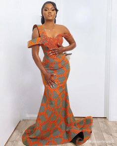 This dress is for classy and beautiful women. You'll surely love this gorgeous dress to wear to your next occasion. Please drop your phone number for shipping,Also to enable your dress fit perfectly please provide your bust,waist,hip and length of dress measurements. Thank you! Elegant Orange Dress With Fitted Bodice, Fitted Orange Floor-length Dress, Orange Fitted Floor-length Dress, Fitted Orange Maxi Dress For Party, Ankara Fabric Maxi Wedding Dress, Elegant Orange Gown With Fitted Bodice, Elegant Fitted Orange Gown, Orange Party Dress With Sweetheart Neckline, Orange Fitted Dress With Sweetheart Neckline