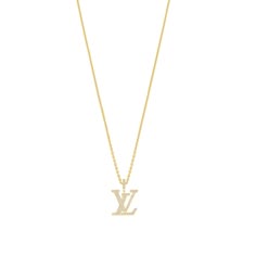 LOUIS VUITTON® - Lv Large Pendant, Yellow Gold And Diamonds - Gold Lv Necklace Louis Vuitton, Lv Necklace, Glittery Jewelry, Louis Vuitton Necklace, Louise Vuitton, Necklaces Luxury, Louie Vuitton, Expensive Jewelry Luxury, Yellow Jewelry