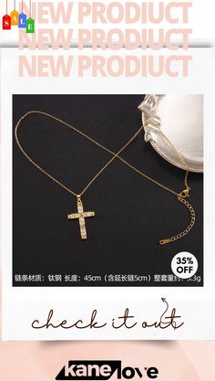 Women Fashion Creative Multicolor Set Rhinestone Square Cross Pendant Necklace Fashion Creative, Cross Pendant Necklace, Chic Woman, Elevate Your Style, Creative Fashion, Cross Pendant, Your Style, Women Fashion, Pendant Necklace