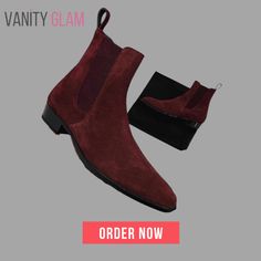 Get ready to make a bold fashion statement with our Men's Red Faux Suede Cowboy Chelsea Boots. These boots are the perfect fusion of vintage charm and contemporary style, making them a must-have addition to your footwear collection. Slip into these boots and instantly elevate your fashion game while enjoying the convenience of free shipping. Upper Material: Faux Suede Toe Shape: Pointed Toe Pattern Type: Solid Outsole Material: Rubber Lining Material: PU Item Type: Boots Insole Material: PU Clos Trendy Burgundy Boots For Winter, Trendy Burgundy Winter Boots, Winter Ankle Boots With Red Sole, Burgundy High-top Boots For Winter, High Ankle Chelsea Boots For Winter Parties, Winter Party High Ankle Chelsea Boots, Red Sole High-top Boots For Fall, High-top Boots With Red Sole For Fall, Trendy Winter Boots With Red Sole