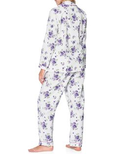 Loungewear PJ’s set. Comfy fabric, super soft. Pocket on front. Long sleeves. Pull on. V- neckline. Buttons down front closure. Loose fit. Ankle length pants. 100% cotton. Color may be lighter or darker depending the device it is displayed. High Heel Wedges Platform, Visor Sunglasses, Romper And Jacket, Ankle Length Pants, Wide Pants, Sweater Pants, Purple Floral, Flare Pants, Dress With Boots