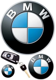 the bmw logo is shown with keys and other items to be used in this car