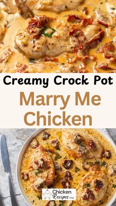 creamy crock pot mary me chicken is an easy and delicious dinner that's ready in under 30 minutes