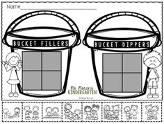 bucket fillers worksheet with pictures and words to help students learn how to read