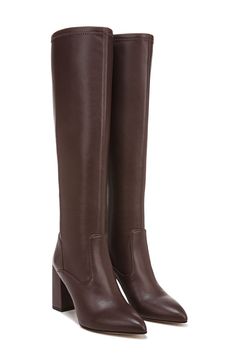 Classic and versatile, this boot is sure to be a fave thanks to a back zipper for easy on-and-off styling along with a pointed toe that gives you legs for days. 3 1/2" heel 15 1/4" shaft; 12 3/4" calf circumference Synthetic upper and lining/rubber sole Imported Fall Winter Shoes, Sharper Image, Outfit Inspiration Fall, Classic Boots, Wide Calf, Franco Sarto, Winter Shoes