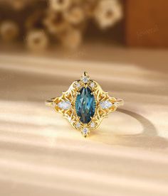 I hope the jewelry I design can heal you and bring you good mood, I wish you all the best! ❤ Setting Details ☆ Metal: 10K Solid Gold, Gold Plated, Sterling Silver ☆ Gold Color: Rose / White / Yellow ❤ Main Stone Details ☆ Type: London Blue Topaz ☆ Shape: Marquise ☆ Size: 10*5 mm ❤ Side Stones Details ☆ Type: Moissanite ☆ Total Carat Weight: approx 0.196 ct ☆ Shape: Marquise & Round ☆ Color: DEF ☆ Clarity: VVS-VS ☆ Weight of gold: about 3.51 g ☆ Band width: 1.9 mm ☆ Band Thickness: 1.25 mm ☆ Ring Aquamarine Rings With Gemstone Accents As Gift, Gift Rings With Aquamarine And Gemstone Accents, Aquamarine Ring Jewelry As A Gift, Aquamarine Ring Jewelry Gift, Turquoise Topaz Ring For Gift, Turquoise Topaz Ring With Gemstone Accents As Gift, Heirloom Topaz Ring With Gemstone Accents As Gift, Gift Topaz Ring With Aquamarine Gemstone Accents, Aquamarine Birthstone Ring With Accent Stones As A Gift