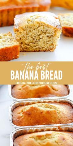 the best banana bread in the world is made with only 3 ingredients, and it's so good to eat