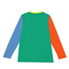 • Elevate your casual style with our Color Block T Shirt Men, a fusion of artistic flair and comfort.• Crafted from 100% cotton, this Long Sleeve Tshirt Tee offers breathability and softness for all-day wear.• Stand out from the crowd with the unique multicolor print featuring blue on the main bodice, contrasting red and green sleeves, and a pop of lemon yellow at the crew neckline.•Whether it's a gift for him or a treat for yourself, this Color Block Tee is perfect for adding a touch of personality to your wardrobe.● Fabric: 100% Cotton● Regular fit● Classic round neck,long sleeve● Fabric weight: 190 g/m● Care Instruction: machine wash cold with similar colors, line drying, do not bleach and dry clean, iron at a maximum sole-plate temperature of 110 degree Celcius without steam. Steam iro Green Crew Neck Shirt With Graphic Design, Green Graphic Design Crew Neck Shirt, Blue Long Sleeve Top With Graphic Design, Artistic Blue Crew Neck T-shirt, Artistic Multicolor Crew Neck Shirt, Artistic Blue Crew Neck Tops, Green Relaxed Fit Top With Graphic Design, Colorful Cotton Color Block Tops, Colorful Color Block Cotton Tops