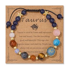 PRICES MAY VARY. 【Zodiac Bracelet】The features of the 12 zodiac signs are different from each other, and so are the characters of the people with different zodiac signs. So,Each constellation has its own unique birthstones 【Taurus】The Taurus birthstones - Rose crystal,Angelite,Yellow tiger eye,Angelite,Red agate,labradorite,Opal,Red agate,White jade.the Nine crystal stones uniquely represent a zodiac sign, which each has its own healing effect and protection for the wearer, Also, Wearing this co Spiritual Adjustable Beaded Bracelets For Birthday Gift, Spiritual Beaded Bracelets With 8mm Beads For Birthday Gift, Adjustable Beaded Bracelets With 8mm Beads For Birthday Gift, Adjustable Beaded Bracelets As Birthday Gift, Spiritual Zodiac Sign Bracelet Gift, Personalized Spiritual Beaded Bracelets For Gifts, Adjustable Zodiac Sign Bracelet As Gift, Adjustable Zodiac Sign Bracelets As Gift, Adjustable Healing Jewelry Gift