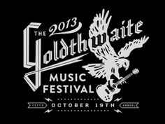 the logo for the 2013 glasathrhante music festival, with an eagle flying over it