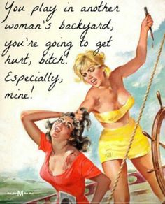 I dont pull hair.. Backstabbing Friends, Detective Story, Fake Friends, Pulp Art, Retro Humor, Vintage Humor, Pulp Fiction, Rihanna, Pin Up