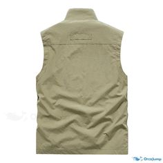 OrcaJump - Versatile Pocketed Fishing and Outdoor Autumn Vest with Loose Fit and Sleeveless Jacket Design Fall Vest, Sleeveless Jacket, Style Cardigan, Jacket Design, Fabric Names, Types Of Collars, Stand Up, Fishing, Loose Fitting