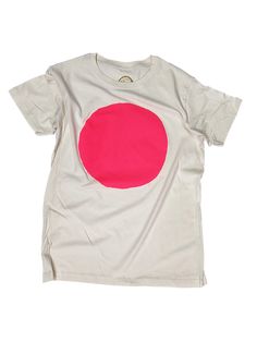 Our favorite super soft organic tee with the most intense fluroscent pink hand drawn circle. Fits true to size. We tell people these are the best fitting tees around. They are not boxy, super long or weird fitting. Thinner material than typical heavy cheap merch t-shirts, these shirts get better the more you wear and wash them. They are unwashed, so as with all cotton garments, there will be some slight shrinkage. 100% organic cotton, natural unbleached color. Printed in the low desert with thin Unisex Pink T-shirt With Screen Print, Unisex Pink Screen Print T-shirt, Hand Drawn Circle, Palm Springs Shopping, Body Stickers, Functional Decor, Halloween News, Book Candle, Shoe Gifts