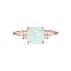 Whether you're celebrating a special occasion, marking a milestone, or simply treating yourself to a timeless and meaningful piece of jewelry, this 14k Rose Gold Over Silver Lab-Created Opal, Lab-Created White Sapphire Solitaire Ring is the perfect choice. Click on this JEWELRY & WATCHES GUIDE to learn about fit, styles, materials and more! Whether you're celebrating a special occasion, marking a milestone, or simply treating yourself to a timeless and meaningful piece of jewelry, this 14k Rose Adjustable Fine Jewelry Opal Ring For Anniversary, Adjustable Opal Ring With Accent Stones For Anniversary, Elegant Adjustable Opal Ring For Anniversary, Classic Adjustable Opal Ring For Anniversary, Classic Rose Gold Opal Ring For Anniversary, Rose Gold Opal Birthstone Ring For Gift, Rose Gold Opal Birthstone Ring As Gift, White Sapphire Solitaire Ring, Sapphire Solitaire Ring