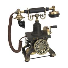 an old fashioned telephone with two handset