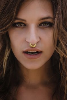 "14K Solid Gold Septum Ring, Daith Earring, also fits Helix, Tragus, Cartilage Earring Jewelry, Tribal Unique Earring, Teardrop Geometric Septum, available in 18g oooo Septum rings are super on-trend jewelry. Find a septum ring that works best for your personality. You could go subtle and rock a simple one, or you can go bold! This septum ring is made of 14K solid gold and is a part of my INDIAN Collection. A beautiful septum ring is decorated with handmade gold balls in 3 different sizes, attac Indian Piercing, Ring Nose Piercing, Gold Septum Ring, Gold Septum, Daith Earring, Tragus Hoop, Septum Rings, Unique Earring, Trend Jewelry