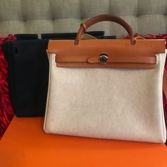 Hermes Herbag Pm With Change Bag. In An Excellent Condition. Comes With Change Bag, Dust Bag, Box , Shopping Bag, Lock , Key . In A Beautiful And Excellent Condition . 30 X 26 X 11 Cm Authentic No Trades For This One As Of This Time Personal Collection Luxury Brown Epsom Leather Bag, Luxury Beige Pouch Satchel, Brown Epsom Leather Bag With Handles, Brown Epsom Leather Bag, High-end Brown Epsom Leather Bags, Designer Brown Epsom Leather Bags, Beige Epsom Leather Travel Bag, Timeless Beige Epsom Leather Bag, High-end Beige Epsom Leather Bag