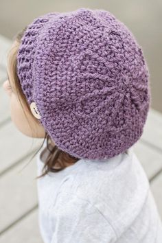 Beautiful baby hat pattern available at LoveCrochet.Com. Find more inspiration for your little one and share your own projects at LoveCrochet.Com! Toque Crochet, Beret Crochet Pattern, Beret Crochet, Crochet Beret Pattern, Yarn Project, Beret Pattern, Back Post Double Crochet, Crochet Beret, Knit Projects