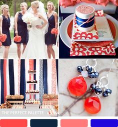 red, white and blue wedding color scheme