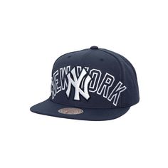 Highlight your fierce devotion to the New York Yankees by grabbing this Full Frontal cap. Constructed by Mitchell & Ness, this hat features the team's wordmark and logo embroidered on the crown in a unique design. The snapback construction and soft fabric will make this New York Yankees cap a go-to on game day.Highlight your fierce devotion to the New York Yankees by grabbing this Full Frontal cap. Constructed by Mitchell & Ness, this hat features the team's wordmark and logo embroidered on the Sports Cap With Logo Print, Sports Baseball Cap With Logo Print, Streetwear Logo Visor Hats, Streetwear Visor Hats With Logo, Navy Snapback Hat With Embroidered Logo For Streetwear, Throwback Snapback Cap For Game Day, Collegiate Visor Fitted Hat For Streetwear, Collegiate Navy Baseball Cap With Flat Bill, Collegiate Streetwear Trucker Hat With Curved Brim