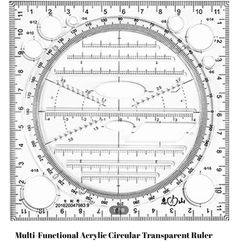 a ruler with an image of the sun and moon on it, as well as numbers