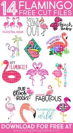 the flamingos are all over the place for this free printable poster to hang on