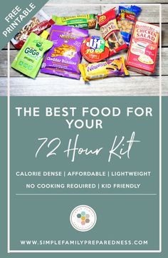 72 hour kit food ideas | kid friendly food for your 72 hour kit | 72 hour kit food list Food Storage List, Lds Food Storage, Cooking Kits For Kids, 72 Hour Kits