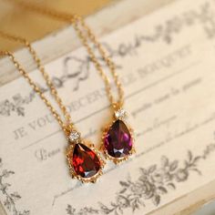 Faberge Jewelry, Ruby Necklace Pendant, Gemstone Wedding, Wedding Party Accessories, Asymmetrical Earrings, Lovers Necklace, Silly Things, Garnet Pendant