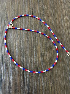 Red Beaded Bracelets For 4th Of July, Patriotic Red Beaded Bracelets, Patriotic Blue Beaded Necklaces, Blue Beaded Necklaces For 4th Of July, Patriotic Blue Beaded Necklace, Blue Beaded Necklace For 4th Of July, Patriotic Blue Beaded Necklace For Gifts, Patriotic Blue Beaded Necklace For Gift, Red Beaded Patriotic Necklaces