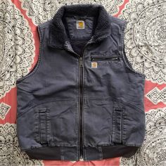 Carhartt Weathered Duck Wildwood Vest. Hood Not Included. Euc. Hardly Worn. 12 Ounce 100% Weathered Duck. Sherpa Lined. Full Zip Front. Rib Knit Waistband. Two Lower Front Pockets. One Zippered Chest Pocket. One Interior Pocket. Second Hidden Interior Pocket. Triple-Stitched Main Seams. C513 Firm Price Carhartt Vest, Carhartt Jackets, Carhartt Womens, Carhartt Women, Hooded Vest, Winter Fits, Sherpa Lined, Blue Stone, Womens Vest