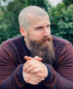 Bald And Bearded Men, Viking Beard Styles, Stylish Mens Haircuts, Long Beard Styles, Viking Beard