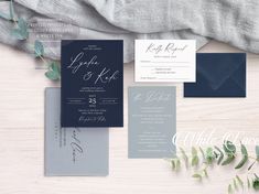 the wedding stationery is laid out and ready to be used