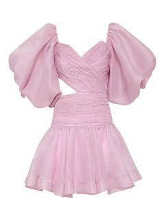 Cut out ruched mini dress with sleeves ts50227, click to shop now|free stable shipping world-wide! Looks Party, Cut Out Dress, Flare Mini Dress, Stylish Clothes For Women, Out Dress, Puffy Sleeves, Pink Mini Dresses, Mini Dress With Sleeves, Dressed Down