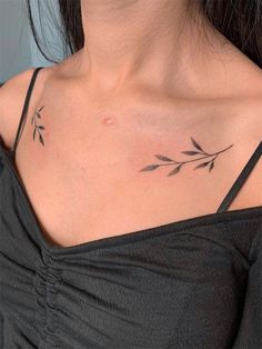 a woman with a tattoo on her chest