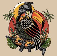 Tactical Animal Tattoo, Tj Tattoo, Arm Tats, Traditional Style Tattoo, Traditional Tattoo Design, Traditional Tattoo Art, Plate Carrier, Desenho Tattoo