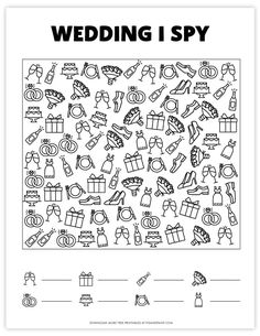 the wedding i spy activity sheet