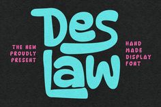 Deslaw Handmade Display Font by Maulana Creative Scary Font, Font Sans Serif, Digital Assets, Text Fonts, Design Social Media