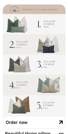 an info sheet showing how to choose pillows