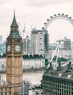 the big ben clock tower towering over the city of london