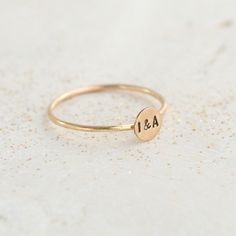 personalized initial ring. SOLID 14K GOLD tiny letter stacking Personalized Dainty Initial Ring In Rose Gold, Personalized Dainty Rose Gold Initial Ring, Dainty Personalized Rose Gold Initial Ring, Personalized Dainty Initial Ring, Dainty Personalized Initial Ring With Round Band, Stamped 14k Initial Ring For Everyday, Simple Stackable Initial Ring, Dainty Personalized Initial Ring, Personalized Minimalist Stackable Rings