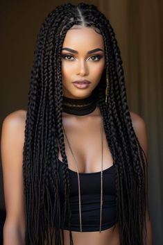 Hairstyle Tutorials, Afrikaanse Mode, Easy Hairstyle, Braids With Curls, Beautiful Braids, Braids For Black Women, Long Braids