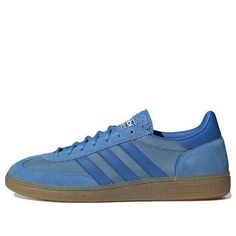 adidas originals Handball Spezial 'Pulse Blue' GY7408 Blue Sneakers With Three Stripes Branding, Adidas Blue Running Shoes For Streetwear, Blue Athleisure Sneakers With Adidas Branding, Blue Athleisure Sneakers With Three Stripes Branding, Blue Adidas Sportswear Sneakers, Adidas Handball Spezial, Adidas Handball, Shoe Wishlist, Nice Shoes