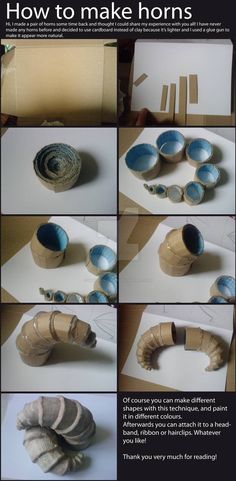 the instructions for how to make horns are shown in this article, and it is easy