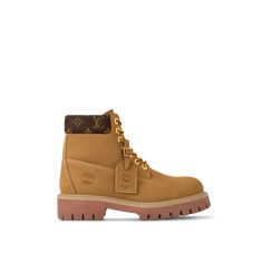 LOUIS VUITTON® - Lv X Timberland Ankle Boot - Beige Timbs Boots, Timberland Shoe, Timberland Ankle Boots, Ankle Boots Beige, Louis Vuitton Gifts, Louis Vuitton Official Website, Slouchy Bag, Timberlands, Timberlands Shoes