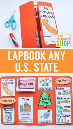 lapbook any u s state with matching pictures