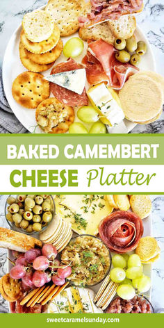 Cheese, olives and crackers on a white plate with text written between 2 images. Cheese And Fruit Platter, Green Bean Salad Recipes, Cheese Fruit Platters, Fruit Platters, Green Bean Salads, Drink Inspiration