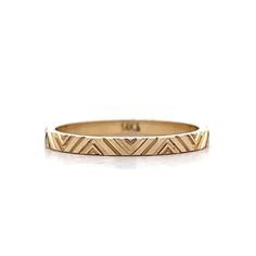 Geometric Pattern Wedding Band in 14k Yellow Gold Modern Yellow Gold Rings With Decorative Band, Modern Stackable 14k Gold Bands, Modern Etched Gold Jewelry, Modern 14k Gold Stackable Bands, Modern Engraved 14k Ring With Round Band, Minimalist Jewelry With Decorative Band For Formal Occasions, Modern 14k Gold Bands For Formal Occasions, Modern 14k Engraved Round Band Ring, Modern Engraved Ring With Stamped 14k Round Band