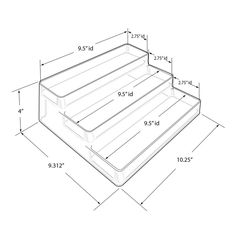 the bottom half of a bed with measurements for it