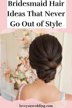 Elevate your wedding party’s style with these classic and elegant bridesmaid hairstyles! From timeless updos to soft curls and chic braided looks, this collection has something for every theme and dress style. Perfect for creating a cohesive yet individual look for your bridal party, these hairstyles are guaranteed to impress. Click to explore stunning bridesmaid hair inspiration! Elegant Bridesmaid Hairstyles, Whimsical Wedding Theme, Romantic Waves, Modern Wedding Theme, Tulle Headband, Side Swept Curls, Twist Bun