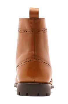 A wingtip and brogue details add timeless appeal to this lace-up leather boot with a Goodyear welt stitched to a durable rubber tread. Leather upper and lining, rubber sole Imported Wingtip Boots, Elegant Boots, Buy Boots, Wingtip Shoes, Boots For Men, Cozy Gift, Stylish Boots, Classic Boots, Ll Bean Boot